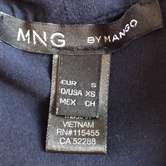 MNG by Mango navy ruched bodycon dress, size S - Picture 6 of 6